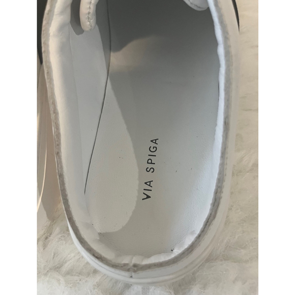 Via Spiga Women's Steele Leather Backless Slip-On Sneakers Size 8.5M - Picture 5 of 8